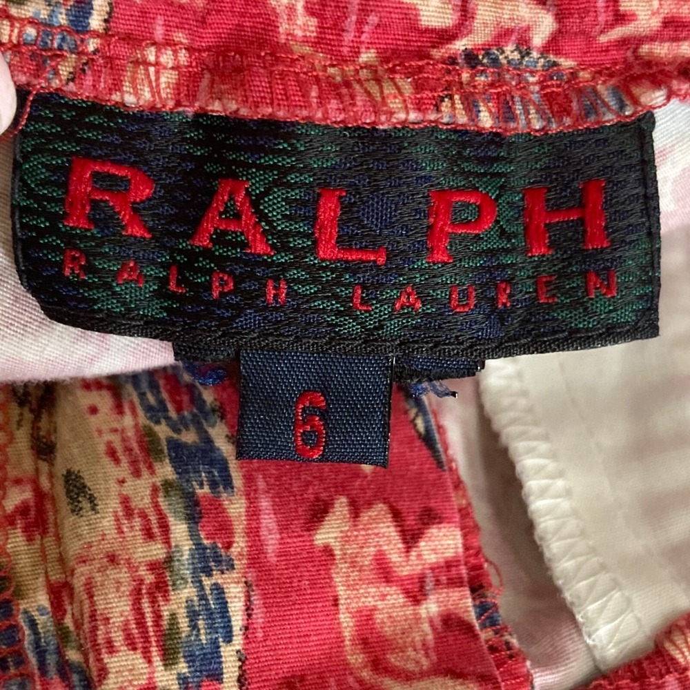 Ralph Lauren Capri Pants Womens 6 Pink Paisley Ankle Crop Boho Slim - Picture 9 of 10